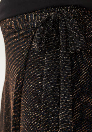 Sparkling Wrap Midi Skirt