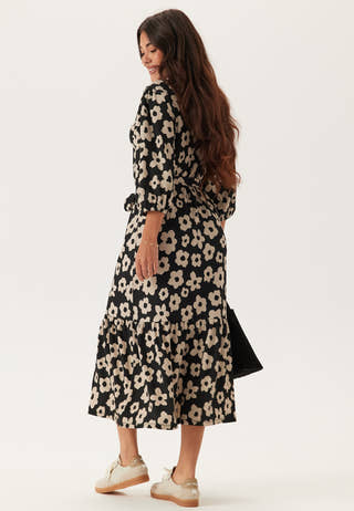 Structure Flounce Midi Dress