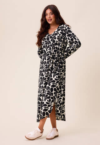 V-neck Viscose Dress