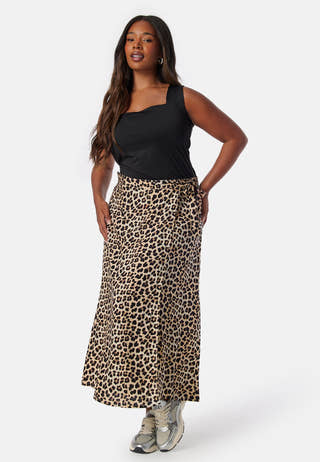 Viscose Midi Wrap Skirt