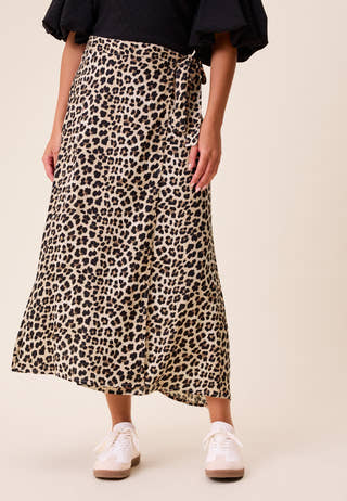 Viscose Midi Wrap Skirt