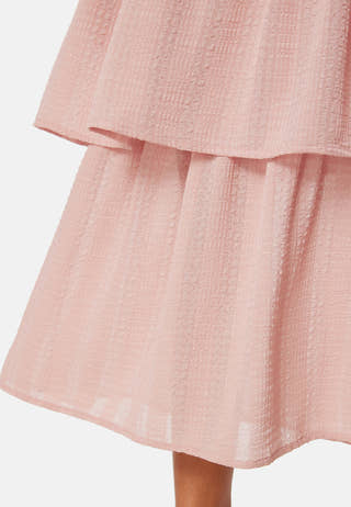 Butterfly Sleeve Flounce Dress