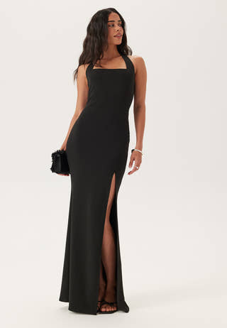 Halter Neck Maxi Dress With Split