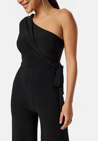 Long Sleeve One Shoulder Jumpsuit