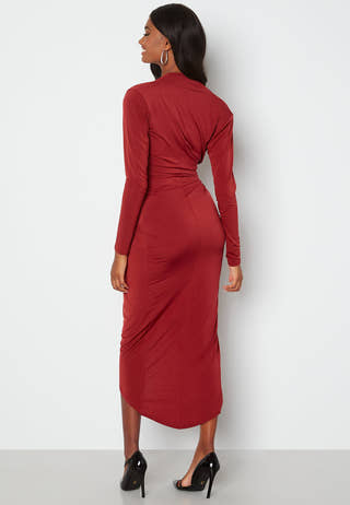 Long Sleeve Rouch Dress