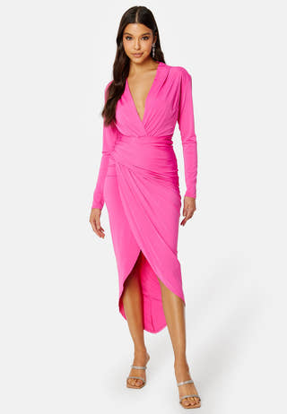 Long Sleeve Rouch Dress
