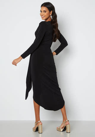 Long Sleeve Wrap Maxi Dress