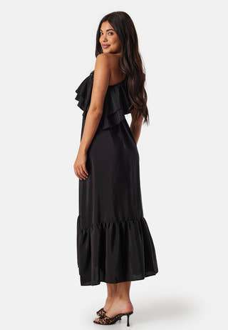 One Shoulder Ruffle Maxi Dress