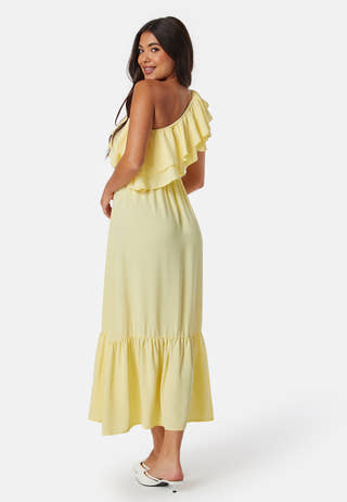 One Shoulder Ruffle Maxi Dress