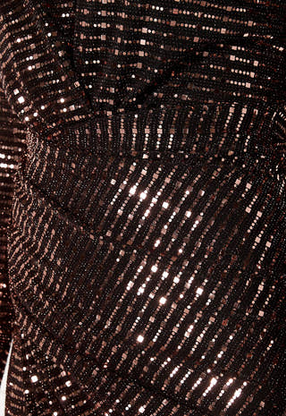 Sequin Rouch Maxi Dress