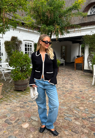 Josefin Contrast Zip Knit Jacket