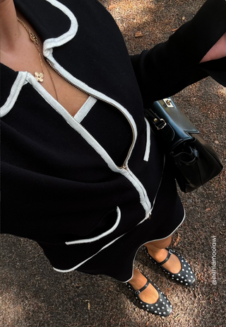 Josefin Contrast Zip Knit Jacket