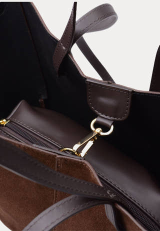 Nola XL Suede Handbag