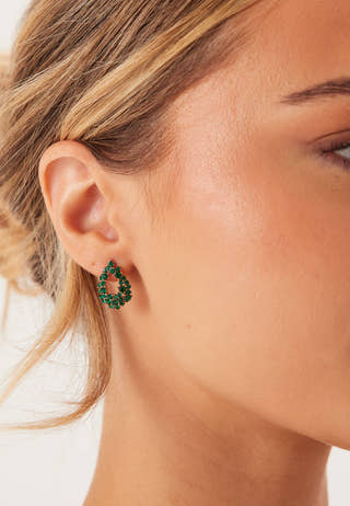 Petite Alice Earrings - Emerald