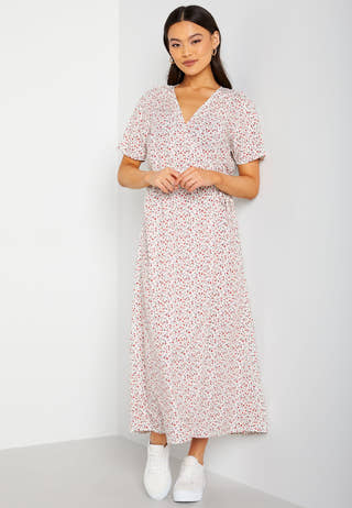 Ema Elise L/S Long Wrap Dress
