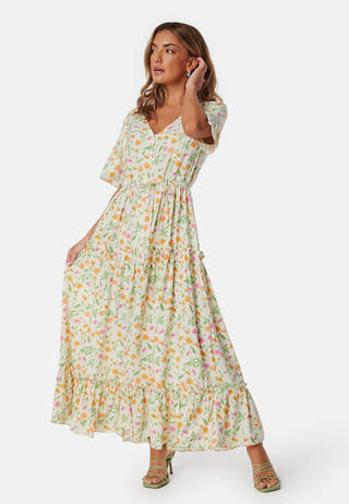 Objlorena New S/S LONG DRESS
