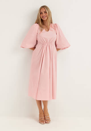 Objpaige 2/4 RE VNECK MIDI DRESS