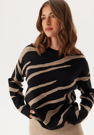 Objray Lo L/S KNIT PULLOVER AOP