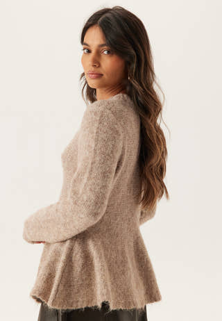 Objsaggia Re Ls Peplum Knit Cardigan