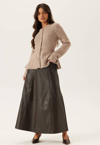 Objsaggia Re Ls Peplum Knit Cardigan