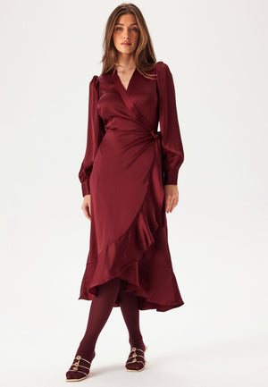 Objsateen Wrap Dress