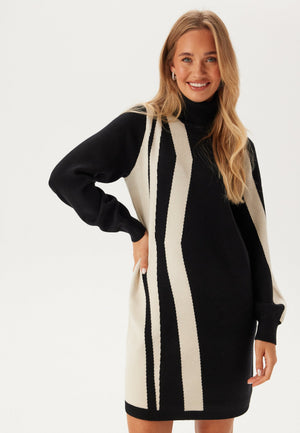 Objray L/S Knit Rollneck Dress