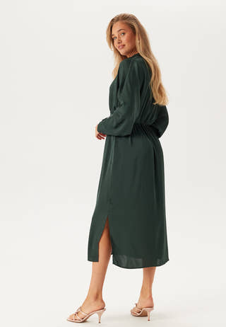 Vimarosa L/S V-NECK MIDI DRESS