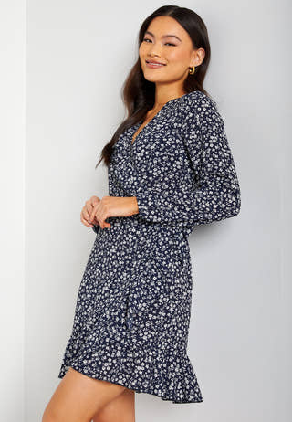 Carly L/S Wrap Dress