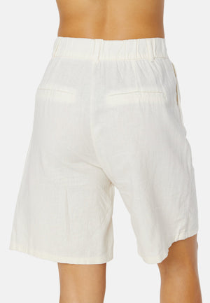 Caro HW Wide Linen Blend Shorts