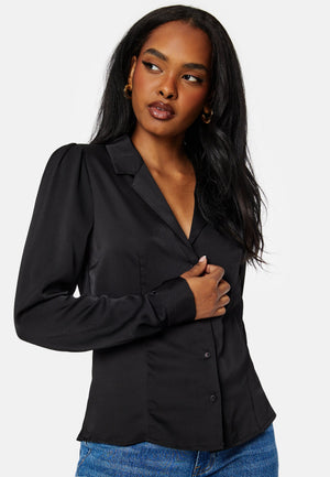Jovana LS Top With Resort Collar