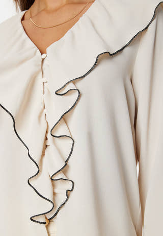 Lise Contrast Frill Shirt