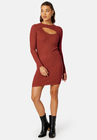 Liza L/S Peek-A-Boo Dress