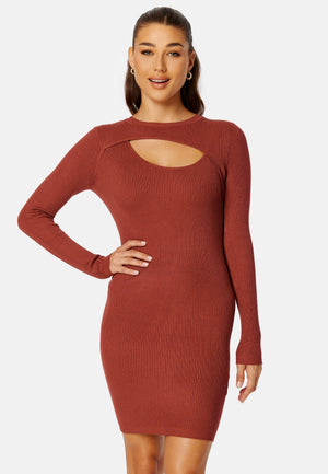 Liza L/S Peek-A-Boo Dress