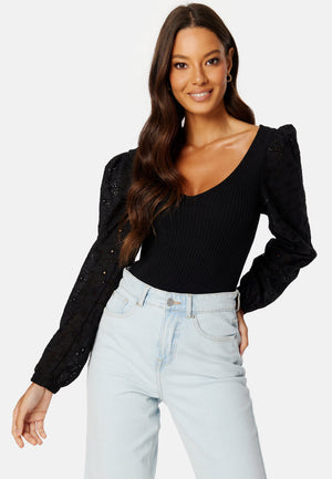 Nadia LS Wrap V-Neck Knit