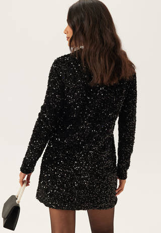 Onlanika Ls Sequins V-neck Dress
