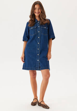 Onlbelle S/S BUTTON DRESS DNM
