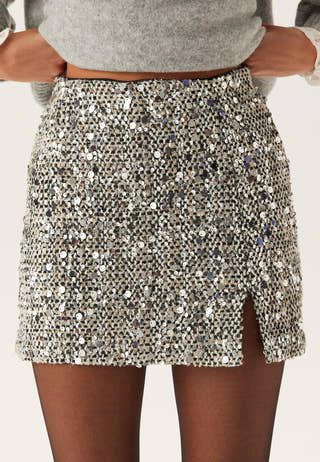 Onlglamour Mw Boucle Sequin Skirt