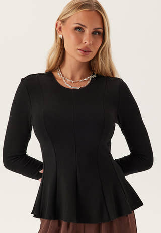 Onlkenya L/S PEPLUM TOP JRS PE