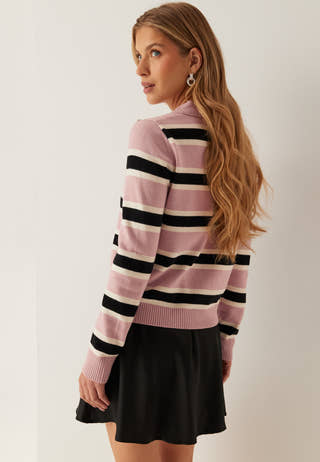 Onllondon Ls Stripe Polo Cc Kn