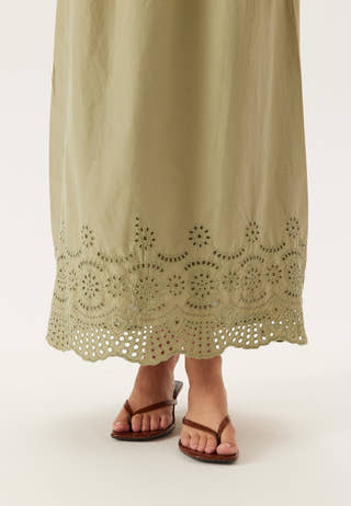 Onllou Life Emb Long Skirt