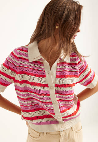 Onllula Polo S/S CARDIGAN KNT