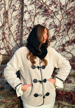 Onlmali Faux Fur Duffle Coat