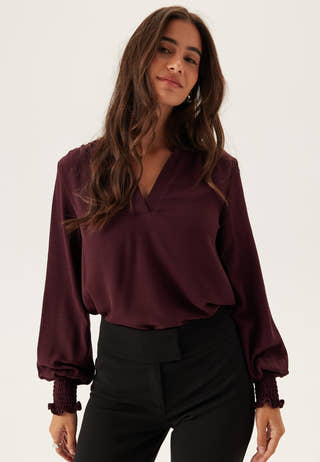 Onlmette V-Neck Smock Top