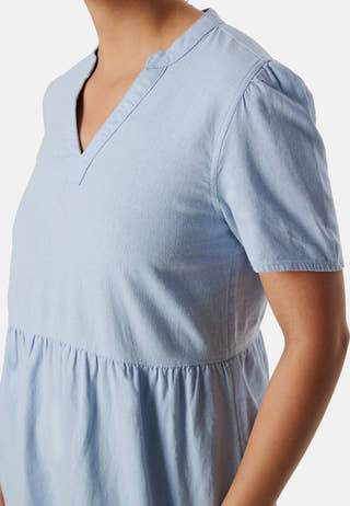 Onltiri-Caro V-Nec Lin Dress