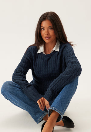 Pcfia Ls Cable Knit