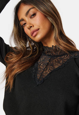 Rebecca LS Mix Highneck Knit
