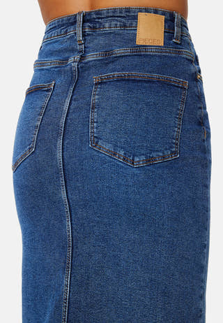 Jessie HW Denim Midi Skirt