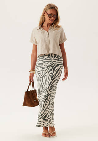 Onlcaro S/S LINEN BL BOXY SHIR