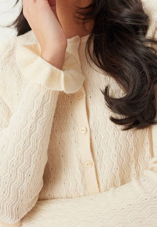 Onlibi Ls O-neck Frill Cardi