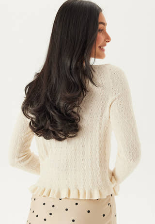 Onlibi Ls O-neck Frill Cardi